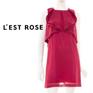 レストローズ(L'EST ROSE)のL'EST ROSE シフォンフリルワンピース(ミディアムドレス)