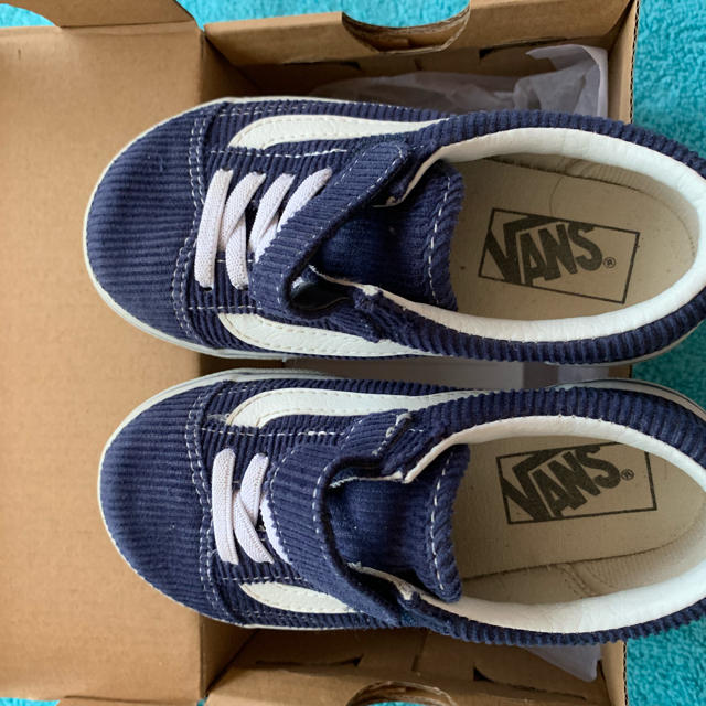 VANS(ヴァンズ)のvans バンズ ネイビー コーデュロイ 17cm キッズ/ベビー/マタニティのベビー靴/シューズ(~14cm)(スニーカー)の商品写真