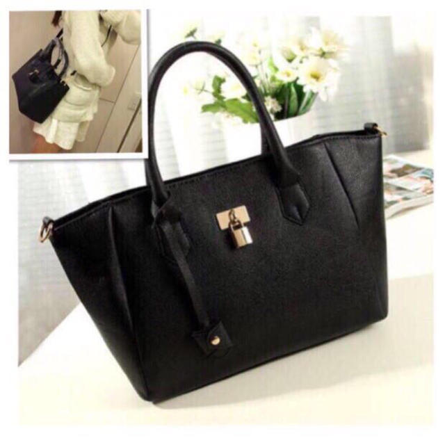 新品☆2way収納優秀大人トート♪黒