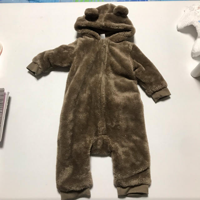 Old Navy(オールドネイビー)のオールドネイビー購入✴︎クマ耳ジャンプスーツ✴︎1000円 キッズ/ベビー/マタニティのベビー服(~85cm)(カバーオール)の商品写真