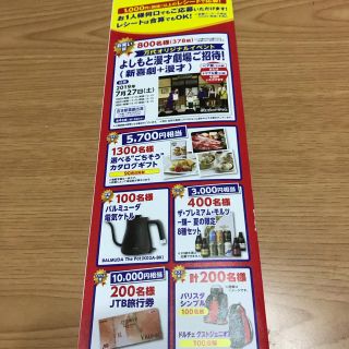 懸賞応募レシート 万代ダントツキャンペーン(その他)