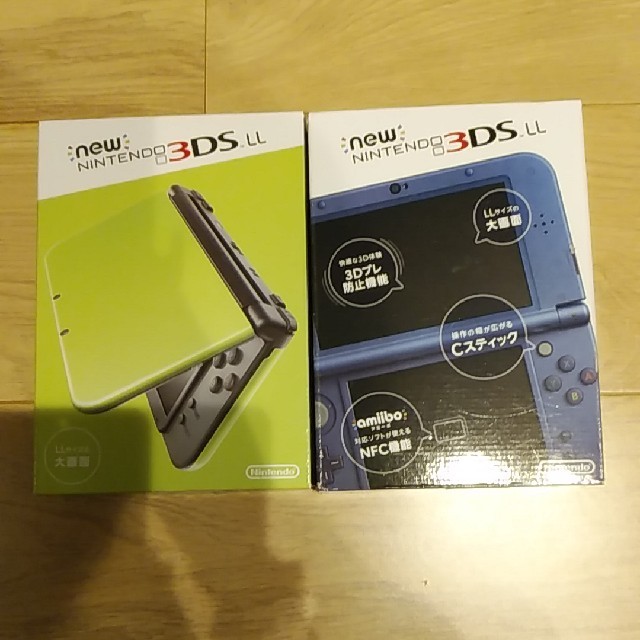 新品 new3dsll 本体 ライムブラック メタリックブルーのサムネイル