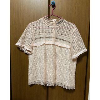 ザラ(ZARA)の☆みみみ様専用☆ZARA ピンクレーストップス(カットソー(半袖/袖なし))