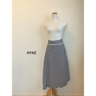 ハイク(HYKE)のHYKE  アシンメトリーボーダースカート(ひざ丈スカート)