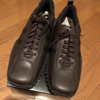 バーバリーブラックレーベル(BURBERRY BLACK LABEL)の【新品】Burberry black label レザー スニーカー サイズ3(スニーカー)