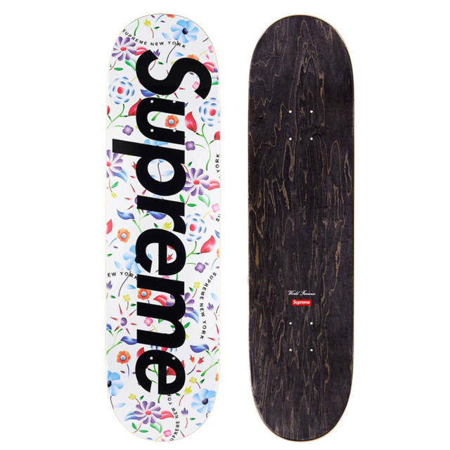 Supreme 19SS Floral Skateboard White
