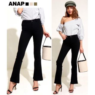 アナップ(ANAP)のANAP ワイドパンツ ブラック(カジュアルパンツ)