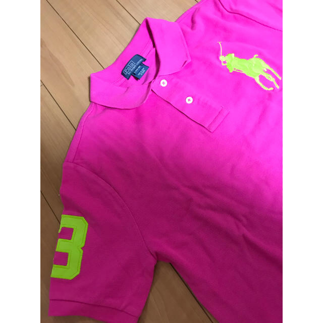 POLO RALPH LAUREN(ポロラルフローレン)の美品 ラルフローレン ポロシャツ ピンク Lサイズ 14-16 レディースのトップス(ポロシャツ)の商品写真