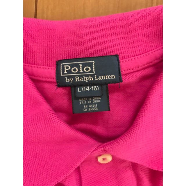 POLO RALPH LAUREN(ポロラルフローレン)の美品 ラルフローレン ポロシャツ ピンク Lサイズ 14-16 レディースのトップス(ポロシャツ)の商品写真