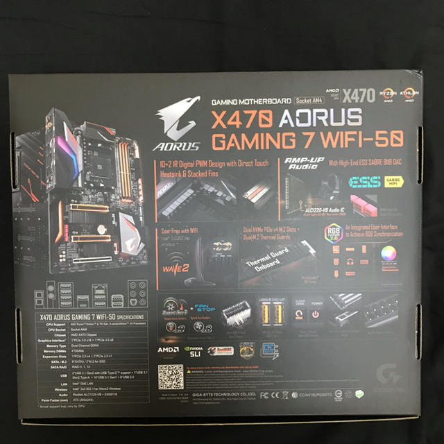 GIGABYTE X470 AORUS GAMING 7 WIFI-50  スマホ/家電/カメラのPC/タブレット(PCパーツ)の商品写真