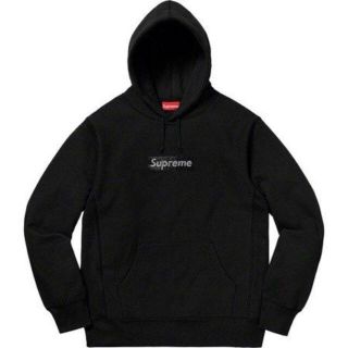 シュプリーム(Supreme)のSwarovski Box Logo 25thAnniversary 黒(パーカー)