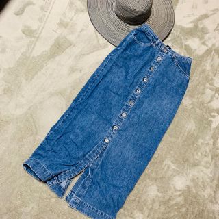 ザラ(ZARA)のGAP  デニムロングスカート  サイズ０  難あり(ロングスカート)