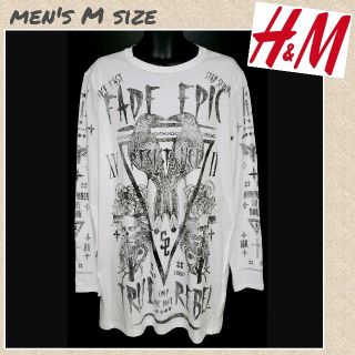 エイチアンドエム(H&M)の☆H&M☆アーティスティックTシャツ 長袖 デザインプリント ロング丈(Tシャツ/カットソー(七分/長袖))