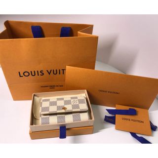 ルイヴィトン(LOUIS VUITTON)のルイヴィトン 新品 キーケース ダミエ アズール 6連キーケース N61745 (キーケース)