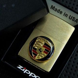 送料無料 ★USA製 ZIPPO 真鍮製 PORSCHE 911 ポルシェ(タバコグッズ)