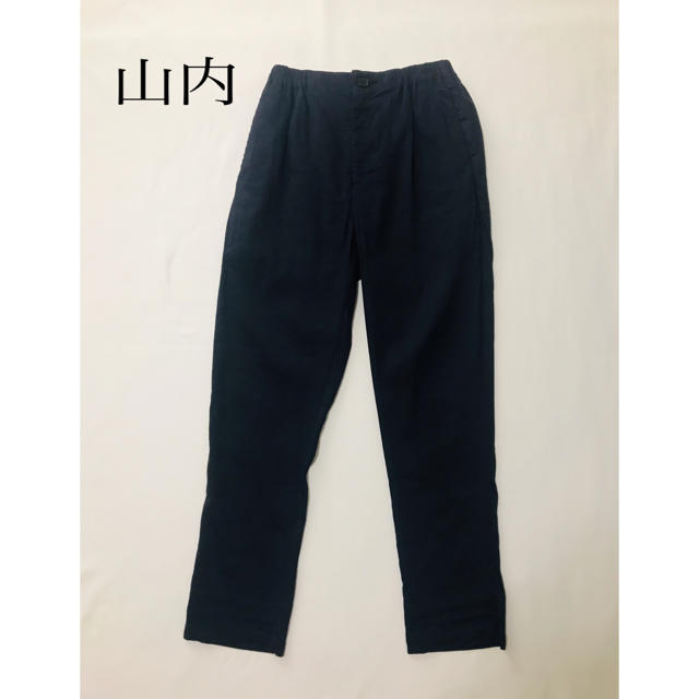 山内 ◆デッドストック ストレッチリネンパンツ NAVY ヤマウチ