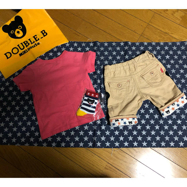 DOUBLE.B(ダブルビー)の美品ダブルb☆ Tシャツ・パンツ・新品ソックス キッズ/ベビー/マタニティのキッズ服男の子用(90cm~)(パンツ/スパッツ)の商品写真