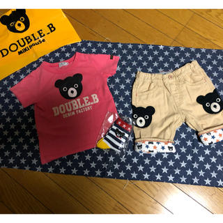 ダブルビー(DOUBLE.B)の美品ダブルb☆ Tシャツ・パンツ・新品ソックス(パンツ/スパッツ)