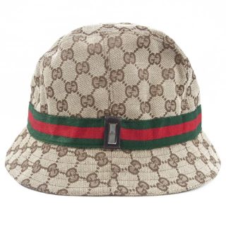 グッチ(Gucci)のグッチ GUCCI ハット 帽子 GG柄 シェリーライン バケットハット M (ハット)