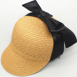 ボンポワン(Bonpoint)の〈新品〉ウルフ&リタ風 リボン付き帽子 麦わら(帽子)