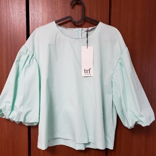 新品☆ZARA ザラ バルーンスリーブトップス M リラ