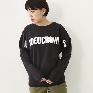 ロデオクラウンズワイドボウル(RODEO CROWNS WIDE BOWL)の完売品✩RODEO CROWNS✩RCWB✩ワイドロゴリブロングTシャツ(Tシャツ(長袖/七分))