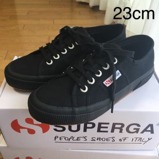 スペルガ(SUPERGA)の【新品】スペルガ スニーカー36/23センチ 黒(スニーカー)