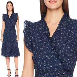 ケイトスペードニューヨーク(kate spade new york)のkatespadeワンピース♡roses ruffle wrap dress (ロングワンピース/マキシワンピース)