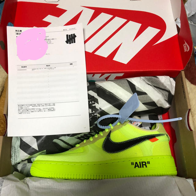 NIKE AIR FORCE 1 LOW×OFF WHITE VOLT us7