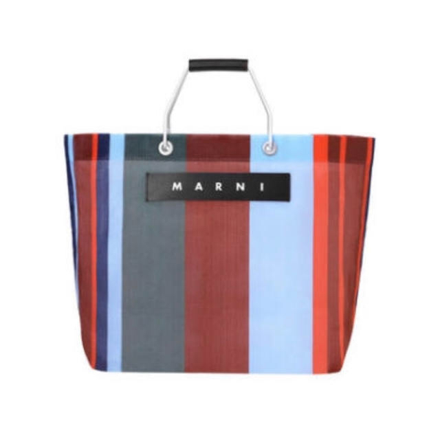 MARNI フラワー カフェ 限定 ストライプ トートバック