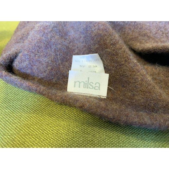 milsa(ミルサ)のmilsaのベレー帽　茶色 レディースの帽子(ハンチング/ベレー帽)の商品写真