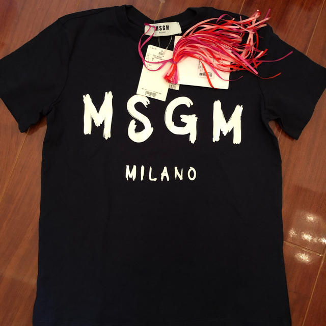 MSGM(エムエスジイエム)の☆正規MSGM・Tシャツ・ネイビー新品未使用☆ レディースのトップス(Tシャツ(半袖/袖なし))の商品写真