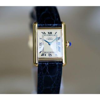 カルティエ(Cartier)の美品 カルティエ マスト タンク アイボリー SM Cartier(腕時計)