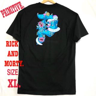 パウエル(POWELL)のXL相当 PRIMITIVE × RICK AND MORTY コラボT 黒(Tシャツ/カットソー(半袖/袖なし))