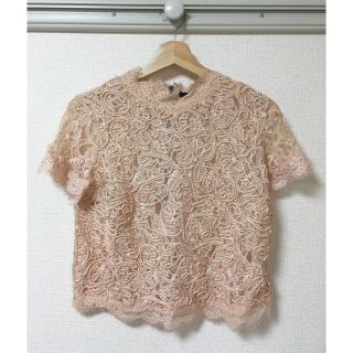 ザラ(ZARA)のほぼ新品　ZARA レーストップス(カットソー(半袖/袖なし))