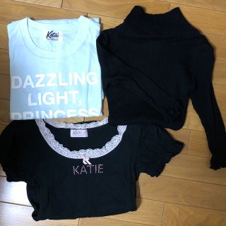 ケイティー(Katie)のKatie big tee とパフスリーブTeeとアンプリ5分丈(ミニワンピース)