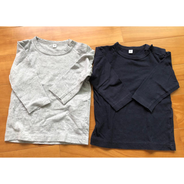 MUJI (無印良品)(ムジルシリョウヒン)の無印良品  男女兼用 長袖Tシャツ【80サイズ】 キッズ/ベビー/マタニティのベビー服(~85cm)(Ｔシャツ)の商品写真