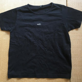 イネド(INED)のINED Tシャツ 黒  サイズ2(Tシャツ(半袖/袖なし))