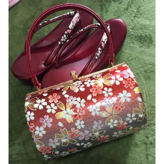 和装バッグ、草履セット(下駄/草履)