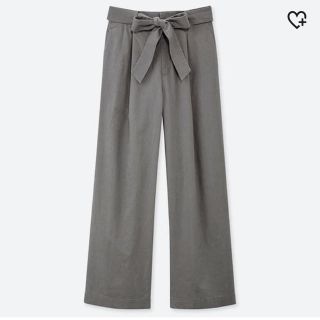 ユニクロ(UNIQLO)のUNIQLO★ベルテッドリネンコットンワイドパンツ 今期(その他)