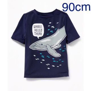 オールドネイビー(Old Navy)の新品★OLD NAVY 90cm 男の子水着 ラッシュガード ネイビークジラ柄(水着)