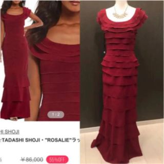 タダシショウジ(TADASHI SHOJI)の新品 Tadashi shoji タダシショージ  ラッフルドレス(ロングドレス)