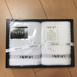 インディヴィ(INDIVI)のインディヴィ INDIVI ハンドタオル 新品未使用 2枚セット 白(ハンカチ)