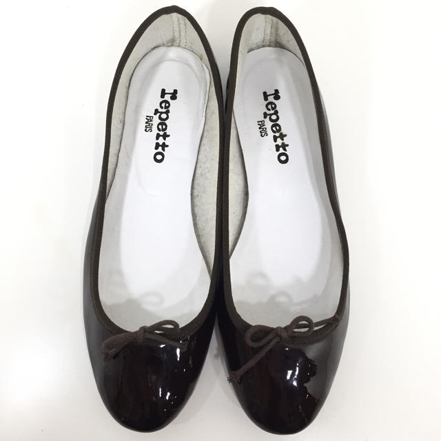 repetto(レペット)のrepetto バレリーナ エナメル ブラウン サイズ37 レディースの靴/シューズ(バレエシューズ)の商品写真