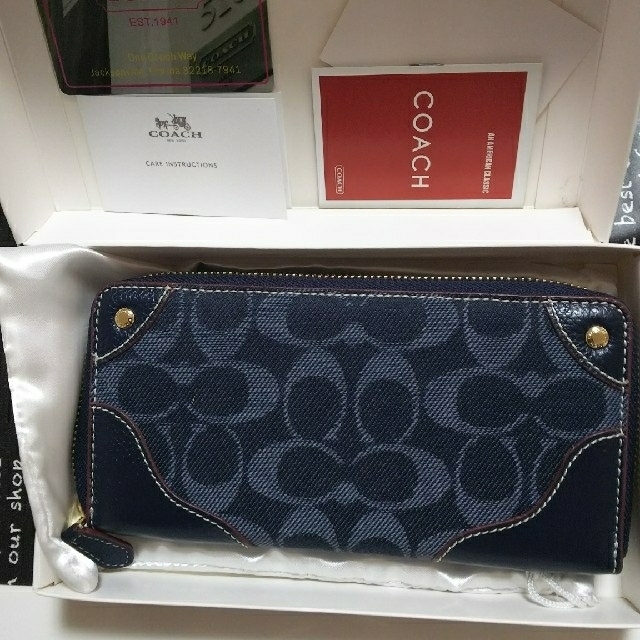 COACH(コーチ)のCOACH☆シグネチャーデニム長財布 レディースのファッション小物(財布)の商品写真