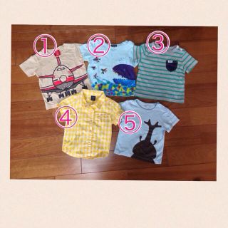 ベビーギャップ(babyGAP)の人気ブランドTシャツ5点 70-80cm(シャツ/カットソー)