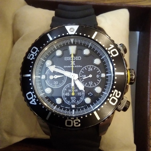 SEIKO(セイコー)のセイコーソーラーダイバーウォッチクロノグラフ逆輸入品 メンズの時計(腕時計(アナログ))の商品写真
