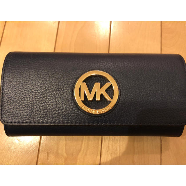 Michael Kors(マイケルコース)のマイケルコース ネイビー 長財布 美品 レディースのファッション小物(財布)の商品写真