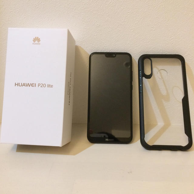 Huawei P20lite ブラック 32GB Y!mobile ケース付き