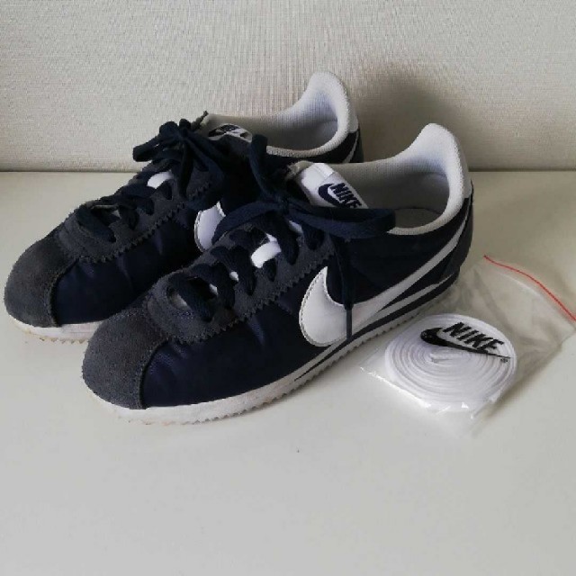 NIKE スニーカー ナイキ コルテッツ ナイロン ネイビー 24cm